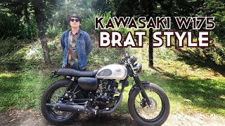 KAWASAKI W175 CUSTOM BRAT STYLE  Simple Modification  De Lapse Motovlog [upl. by Dieterich]