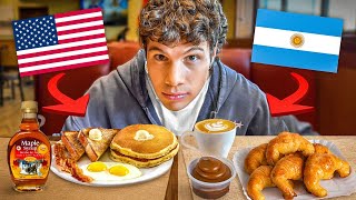 Desayuno en Argentina vs Estados Unidos 🇺🇸 [upl. by Lucy]