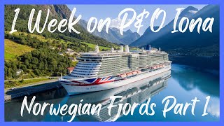 1 week Norwegian Fjords Cruise on PampO Iona Part 1 [upl. by Nevet]