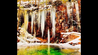 Winter trail at Sabbaday falls Winter Hike NH New England winterhike newengland [upl. by Ennybor]