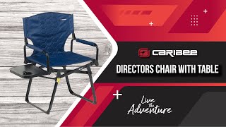 Caribee Aluminium Directors Chair with Table  Product Tour [upl. by Aihsenet460]