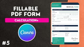 How to Create Fillable Form with Calculations in Canva [upl. by Gudrun50]