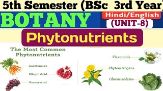 BSc 3rd Year 5th Sem Botany Paper 1PhytonutrientsPhytochemicalsPhytonutrients in HindiTerpenoids [upl. by Alaecim441]