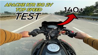 Apache rtr 180 2v rm top speed test new 2023 model apache [upl. by Atsahs685]