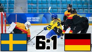 SVERIGE VS TYSKLAND SEMIFINALER OLYMPISKA SPELEN U16 KVINNOR 2024 [upl. by Kent]