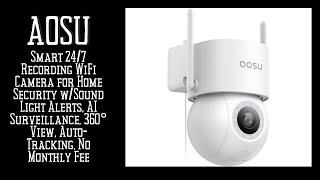 AOSU Wired Security Camera  3K UHD 400Lm 247 Recording Smart AI AutoTracking [upl. by Roel218]