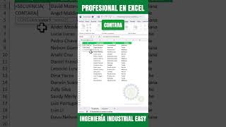 EXCEL SECUENCIAS Numéricas Automatizadas Función SECUENCIA y CONTARA [upl. by Leihcim]