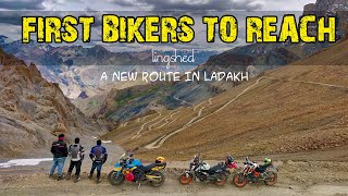 FIRST BIKERS TO REACH LINGSHED 😱 New Route In Ladakh [upl. by Wain]