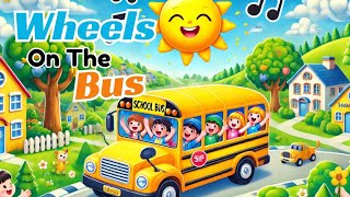 Wheels on the Bus sing along to this Fun Nursery Rhymes  cartoon video  Songs for kids and babies [upl. by Abekam810]