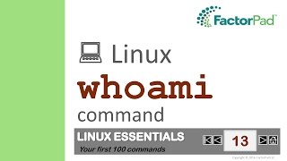 Linux whoami command summary with examples [upl. by Eb723]