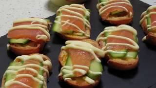 Cucumber Mango Tartine  Kewpie Recipes [upl. by Devaney]