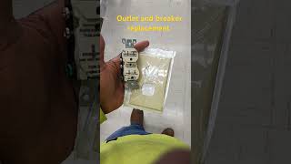 Outlet and breaker replacement electrician maintenance [upl. by Anelem]