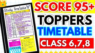 Most Effective Time Table for Students🔥 Daily Routine of Toppers FOR CLASSES678  STUDY TIPS [upl. by Aleet]