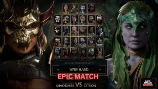 Shao Kahn vs Cetrion Epic Showdown on Very Hard  Mortal Kombat 11 [upl. by Waldner541]