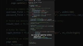 Tela de login em Python pythondeveloper python programação code dicas tutorial [upl. by Jillene]