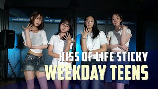 인천 방송댄스 리듬하츠 부평점 주중 청소년 KPOP  kiss of life sticky [upl. by Nahtan851]