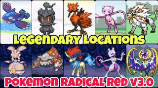 Pokemon Radical Red Legendary Locations Part1 [upl. by Babbie]