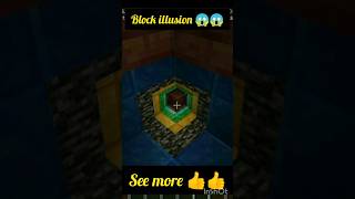 block illusion 😱 Brain illusionminecraft shorts ytshorts tranding [upl. by Relyks]