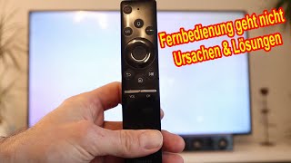 Samsung Smart TV Fernbedienung reagiert nicht  Fernbedienung geht nicht  Ursache amp Lösung  Remote [upl. by Yeltihw371]