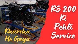 Pulsar RS 200 Ki Pehli Service Karwa Li  Pehli Service Me Kitna Kharcha Hua [upl. by Nylecoj747]