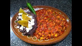 Huevos con nopales en salsa de chile guajillo  El Sazon De Toñita  Comida Mexicana [upl. by Oznola]