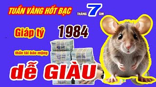 🔴Tháng 7 âm TUẦN VÀNG HỐT BẠC GIÁP TÝ 1984 Tổ Tiên báo mộng trúng số bất ngờ cực giàu [upl. by Eendyc]