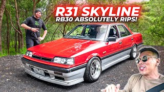 FULL SEND IN A R31 SKYLINE  CRAZY FIRST DRIVE RB30 SOUNDS INSANE [upl. by Dickerson]