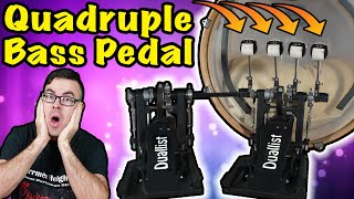 We Tried the DoubleDuallist QUADRUPLE Bass Pedal [upl. by Letha174]