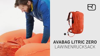 AVABAG LiTRIC ZERO Lawinenrucksack Deutsch  ORTOVOX [upl. by Notsle]