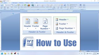 How to Use  Header Footer amp Page Number in MS Word  msoffice msword tutorial course amazing [upl. by Saimon]