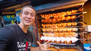 Korean Street Food  15 ROAST CHICKEN Stuffed with Garlic  Ginseng in Seoul [upl. by Eerb]