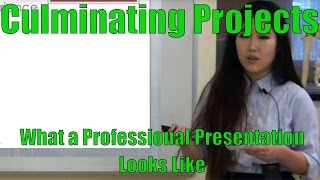 What a Professional Culminating Project Looks Like [upl. by Yboc61]