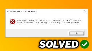FIXED rpcrt4dll missing or not found error [upl. by Nyleuqaj]