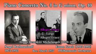 Rachmaninoff Piano Concerto No 4 Benedetti Michelangeli 1957 ラフマニノフ ピアノ協奏曲第4番 ミケランジェリ [upl. by Acirderf]