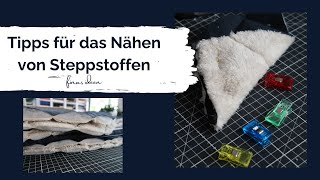 Stoffwahl Steppweste Tipps und Tricks zum Nähen von dicken Steppstoffen [upl. by Shimberg]