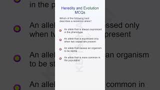 TOP 50 MCQ Heredity and Evolution Part 14 2 [upl. by Nylatsyrk]