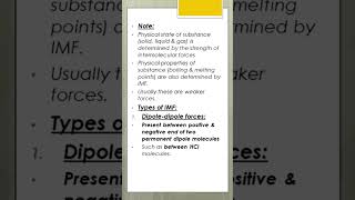 EXPLORING INTERMOLECULAR FORCES UNDERSTANDING THE CHEMISTRY BEHIND MATTERS STATES chemistryshorts [upl. by Tiler]