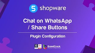 Shopware 6 Plugin Chat on WhatsApp  Share Buttons [upl. by Norword]