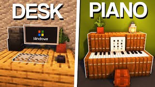 Minecraft 15 Interior Furniture Builds amp Ideas [upl. by Lachus]