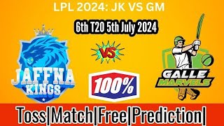 Jaffna kings vs Galle Marvels toss Prediction  Jks vs Gam toss prediction Today  Lpl 6th match [upl. by Viguerie]