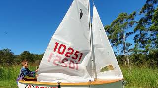 Better Heron Sailing  Episode 3  standing the mast and hoisting sails [upl. by Anselmo435]