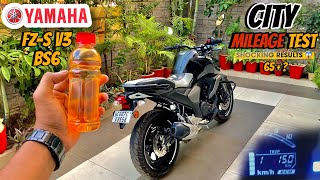 Yamaha FZS V3 BS6 Mileage Test🔥🔥 City  Shocking results😱 [upl. by Airtap685]