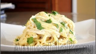 Tallarines en Salsa tipo Alfredo  1 [upl. by Lorrac]