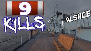 Alsace 9 kills  World of Warships [upl. by Barolet741]