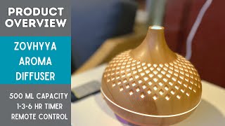 Aromatherapy Oasis Zovhyya Essential Oil Diffuser with 14 Colors [upl. by Loar]