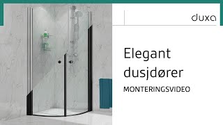 Monteringsvideo for Elegant dusjdører buetrett  Duxabathno [upl. by Adnopoz724]