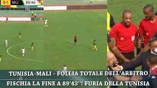 COPPA DAFRICA 2021 TUNISIAMALI FOLLIA TOTALE DELLARBITRO FISCHIA LA FINE A 8943 [upl. by Heins]