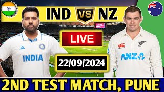 India vs New Zealand Live 2nd Test  Pune  NZ vs IND Live Score amp Commentary  India Live Today [upl. by Marylinda]