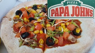 PAPA JOHNS VEGAN VERSİYON veganized Yemeğim Nasıl Geldi İçerir [upl. by Idurt]