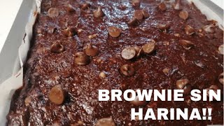 brownies sin harina solo 4 ingredientes  receta fácil [upl. by Doralia]